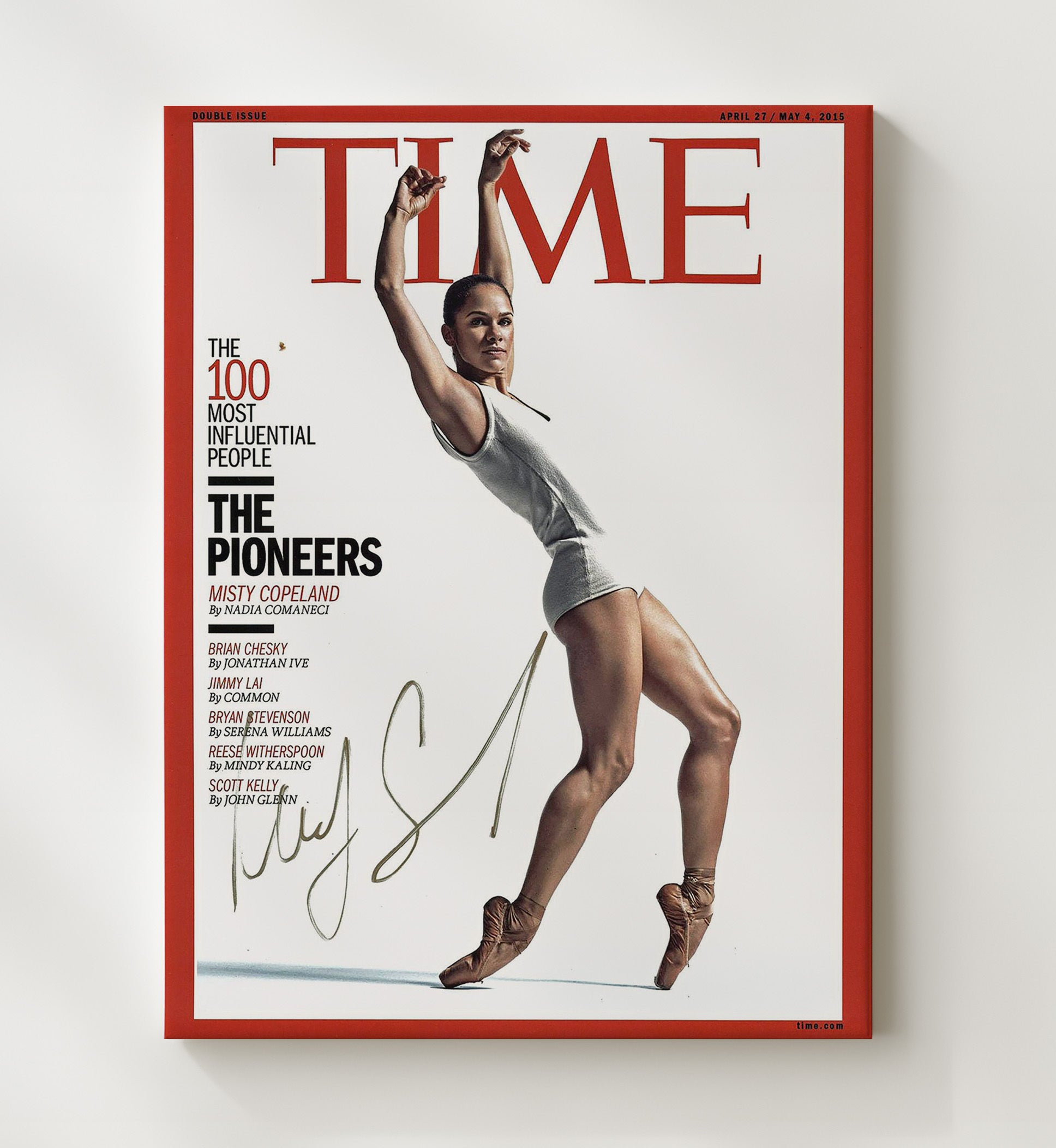 Misty Copeland TIME 100 Pioneers Cover 2015 Celebrity Wall Art 20x24 Canvas celebrity wall art print