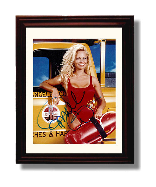 Pamela Anderson Baywatch Lifeguard Celebrity Wall Art 8x10 Beveled Frame celebrity wall art print
