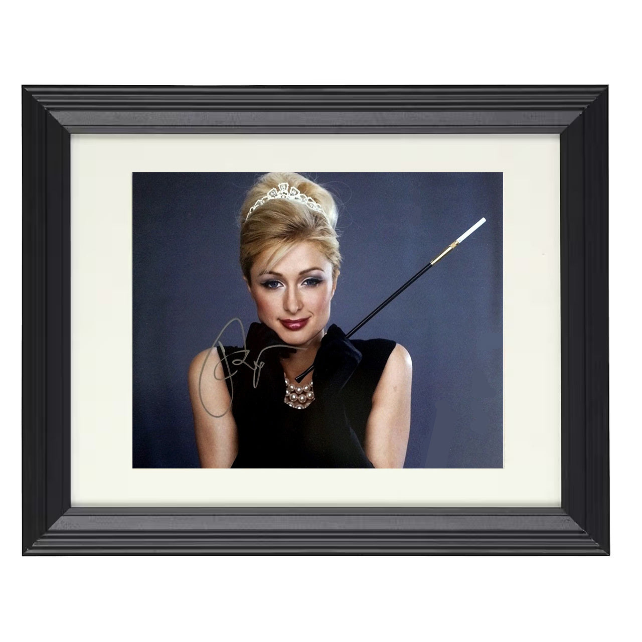 Paris Hilton – Fashion Editorial Pose 8x10 matted black framed celebrity wall art