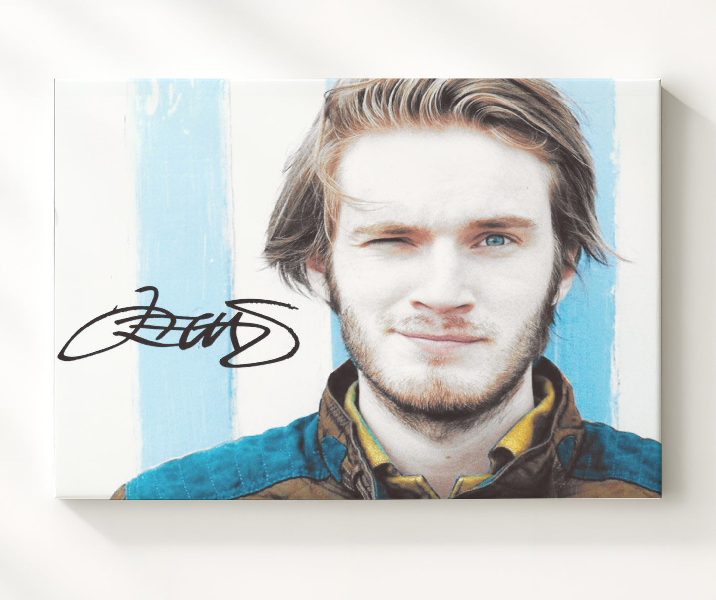 PewDiePie YouTube Creator Studio Headshot Celebrity Wall Art 20x24 Canvas celebrity wall art print