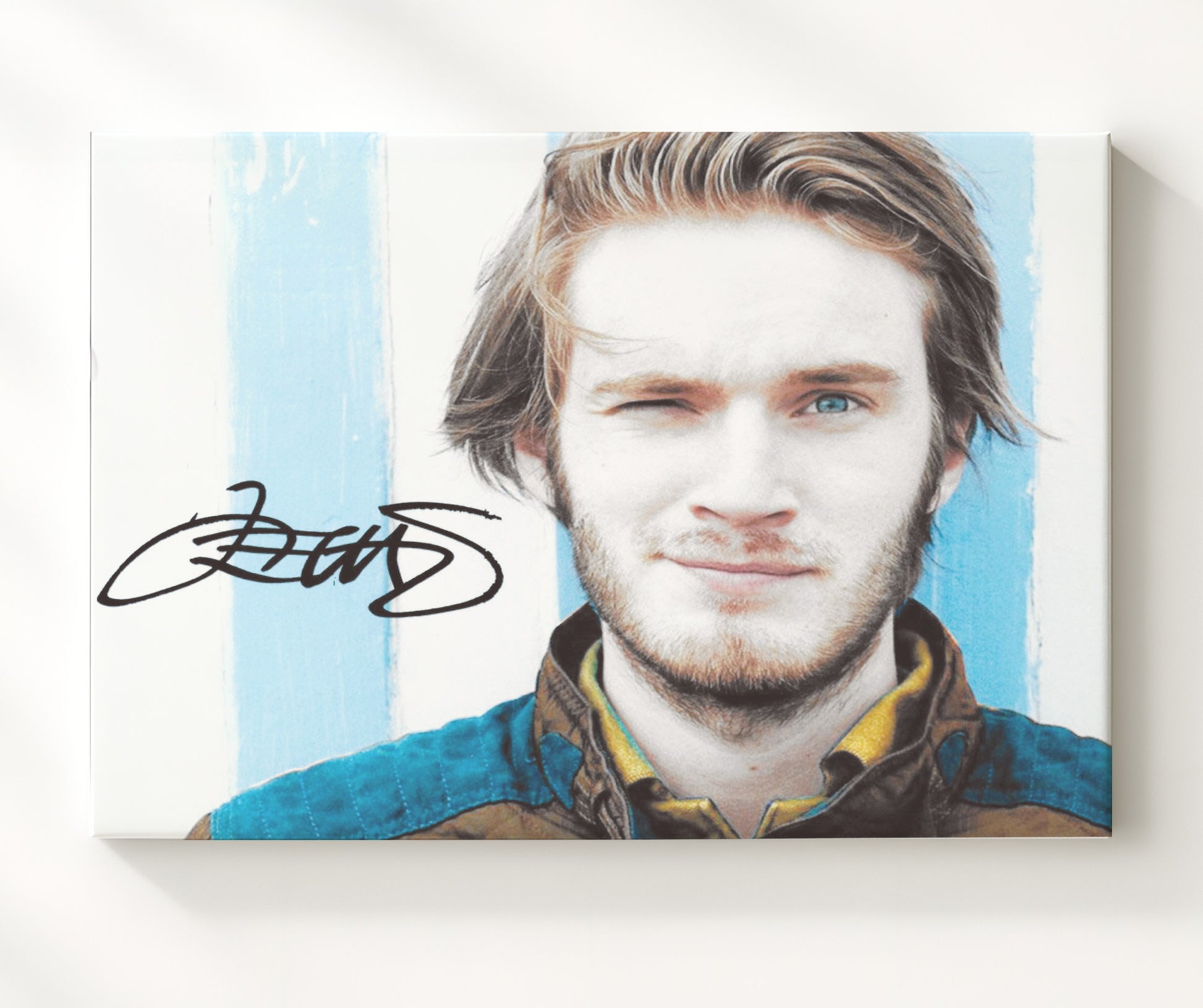 PewDiePie YouTube Creator Studio Headshot Celebrity Wall Art 20x24 Canvas celebrity wall art print