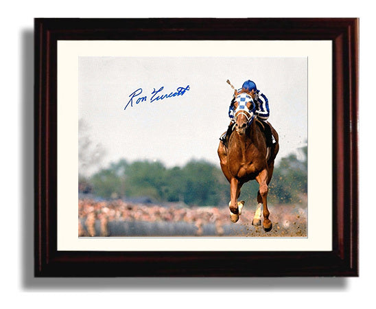 Ron Turcotte Secretariat Triple Crown Jockey Racing Celebrity Wall Art 8x10 Beveled Frame celebrity wall art print