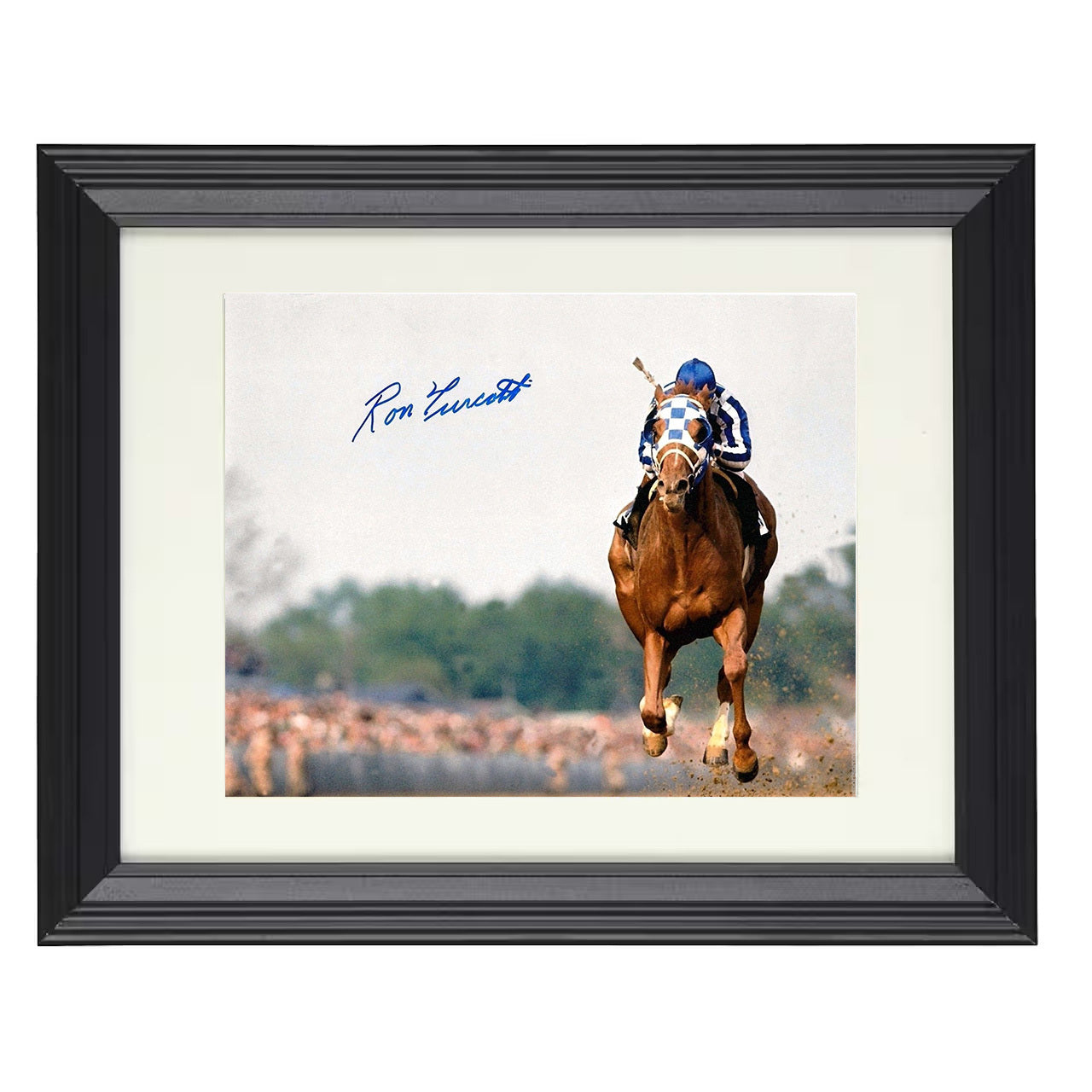 Ron Turcotte – Secretariat Triple Crown Jockey 8x10 matted black framed celebrity wall art