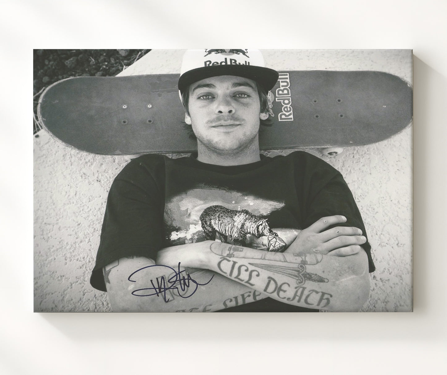 Ryan Sheckler Holding Skateboard Red Bull Deck Celebrity Wall Art 20x24 Canvas celebrity wall art print