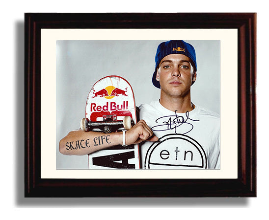 Ryan Sheckler Red Bull Skateboard Athlete Studio Pose Celebrity Wall Art 8x10 Beveled Frame celebrity wall art print