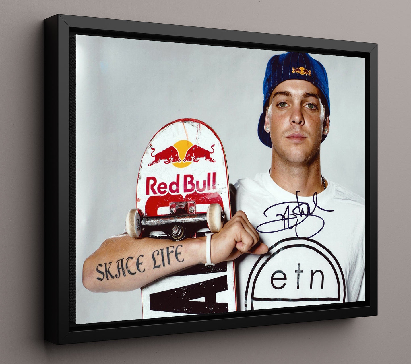 Ryan Sheckler Red Bull Skateboard Athlete Studio Pose Celebrity Wall Art 16x20 Framed Canvas celebrity wall art print
