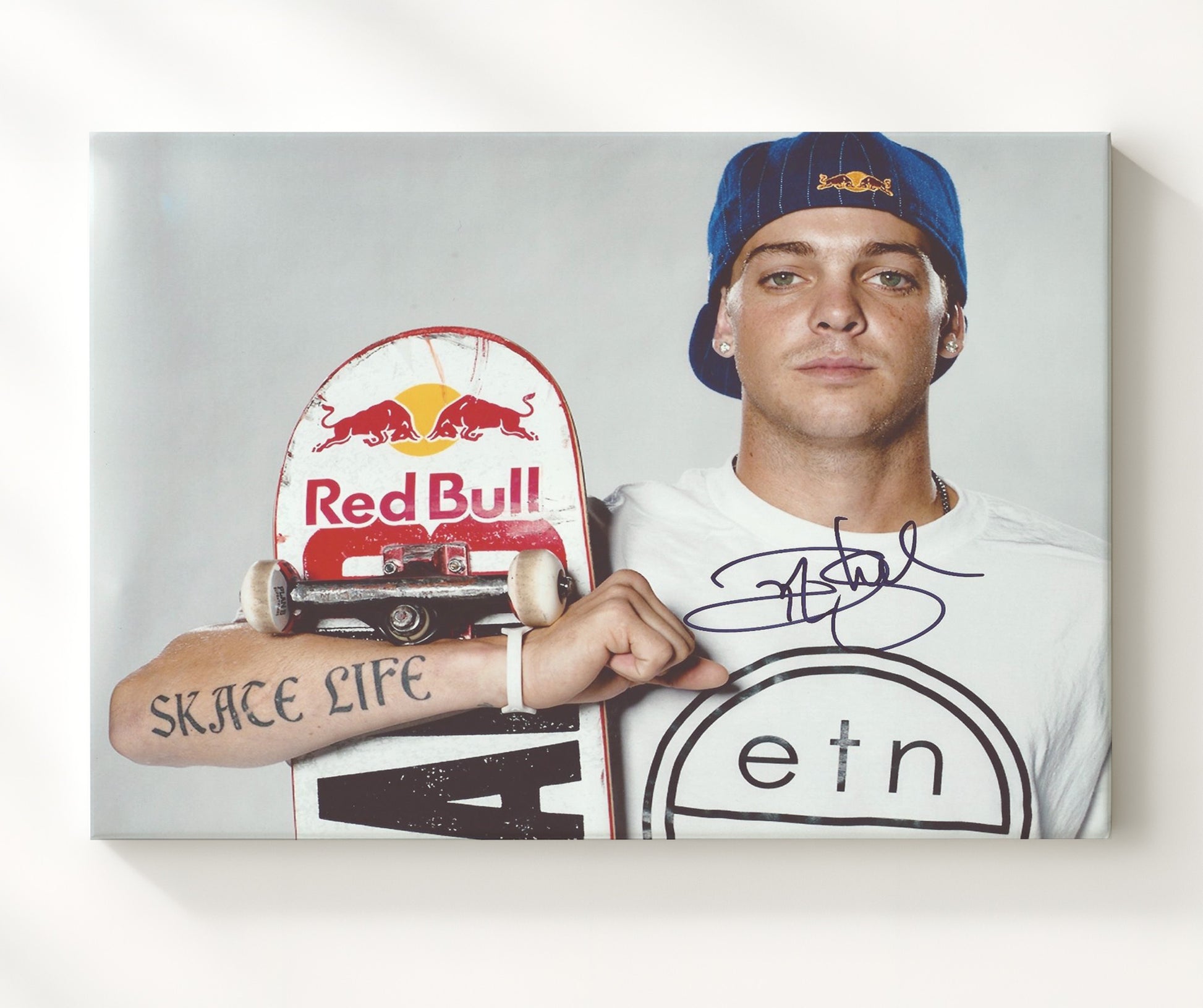 Ryan Sheckler Red Bull Skateboard Athlete Studio Pose Celebrity Wall Art 20x24 Canvas celebrity wall art print