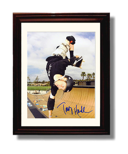 Tony Hawk Skateboard Handplant Celebrity Wall Art 8x10 Beveled Frame celebrity wall art print