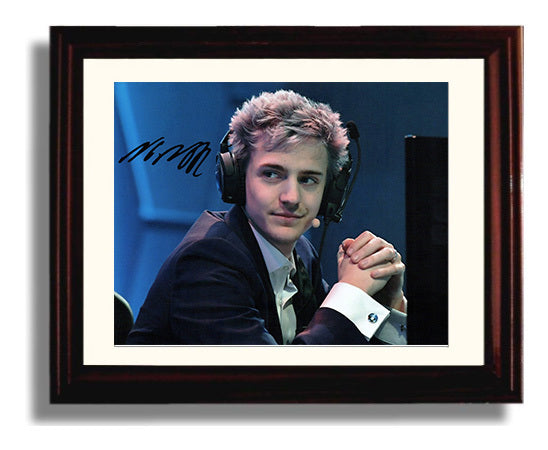 Tyler "Ninja" Blevins Esports Gaming Headset Tournament Desk Celebrity Wall Art 8x10 Beveled Frame celebrity wall art print