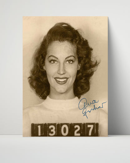 Celebrity Mug Shot Unframed- Ava Gardner - Glamour in Custody