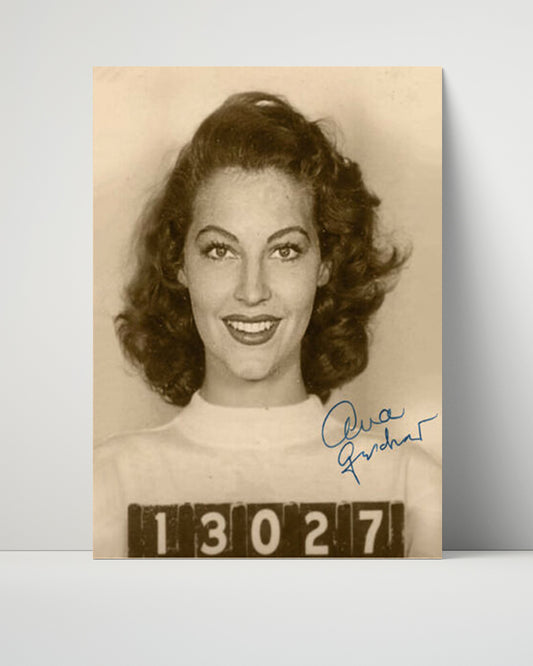 Celebrity Mug Shot Unframed- Ava Gardner - Glamour in Custody