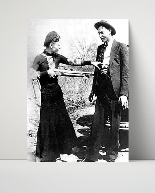 Celebrity Mug Shot Unframed- Bonnie and Clyde - Partners in Crime