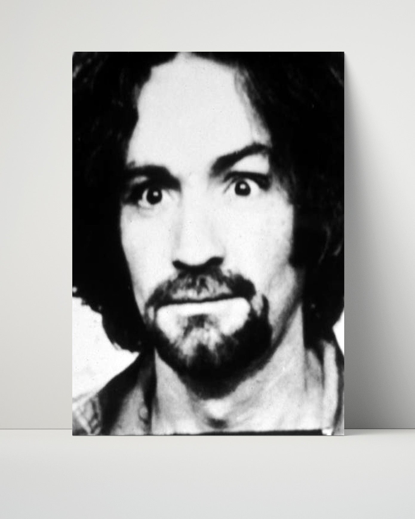 Celebrity Mug Shot Unframed- Charles Manson - Helter Skelter Stare