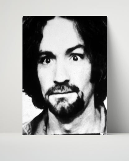 Celebrity Mug Shot Unframed- Charles Manson - Helter Skelter Stare