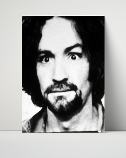 Celebrity Mug Shot Unframed- Charles Manson - Helter Skelter Stare