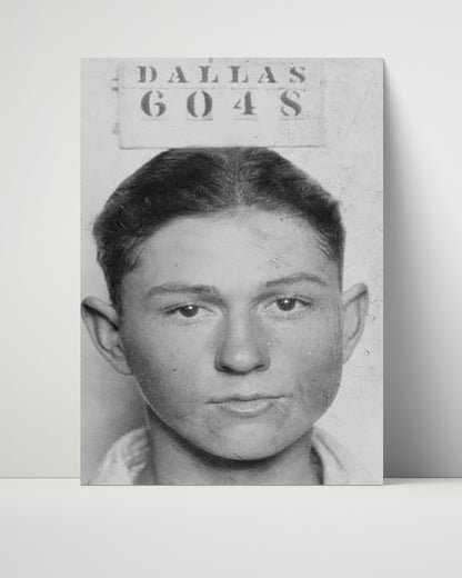 Celebrity Mug Shot Unframed- Clyde Barrow - Public Enemy Pose