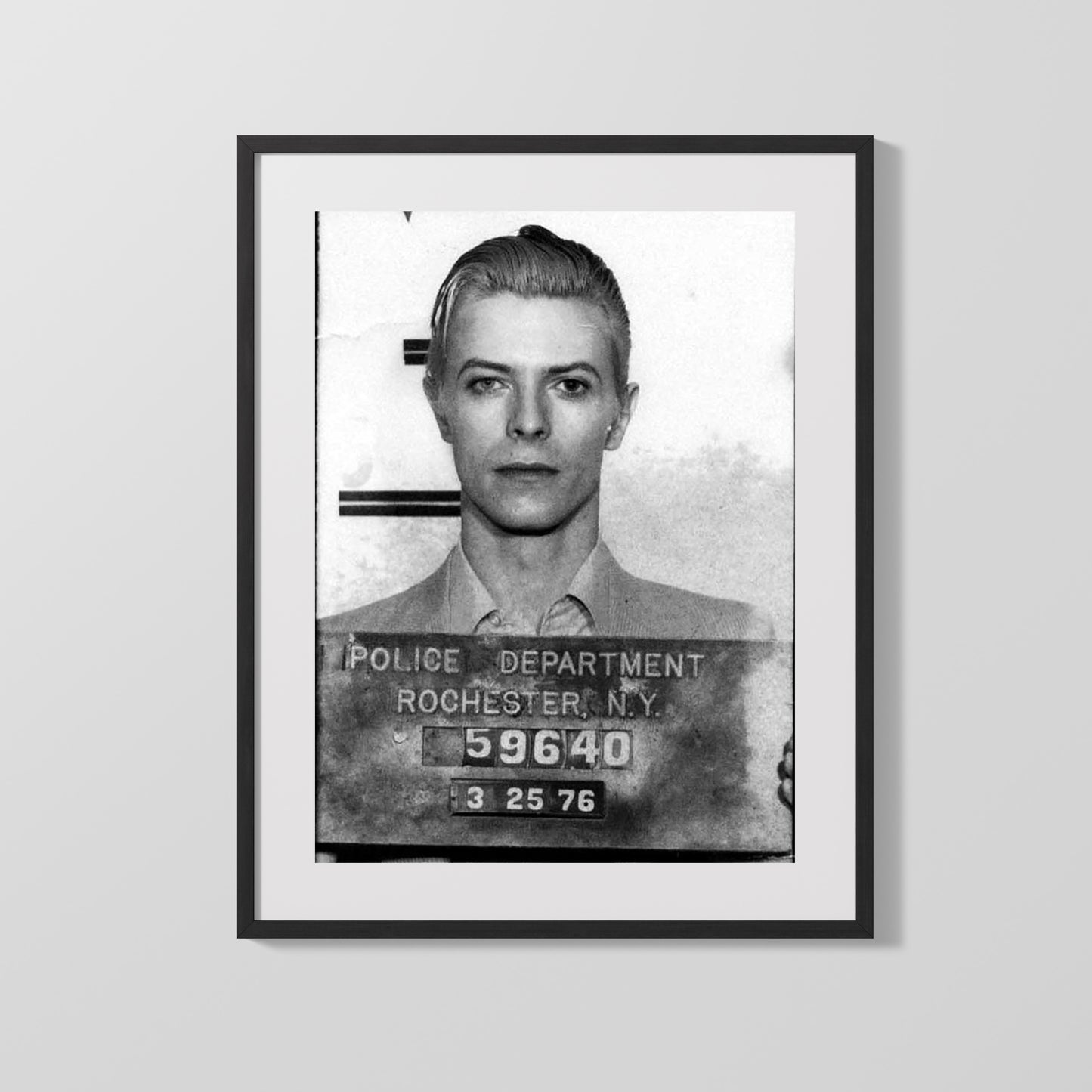 Celebrity Mug Shot - David Bowie - Thin White Duke Busted