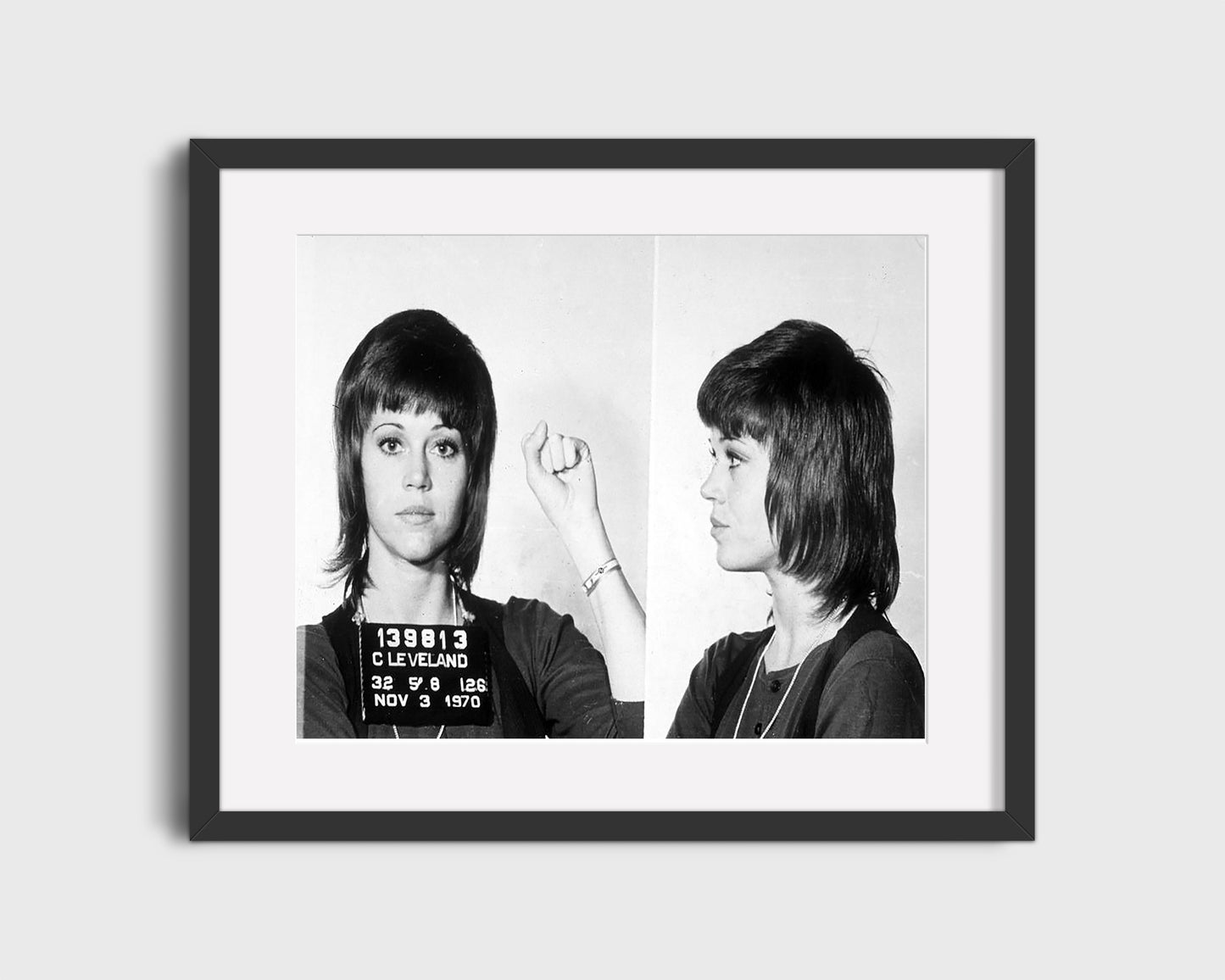 Celebrity Mug Shot - Jane Fonda - Barbarella Behind Bars