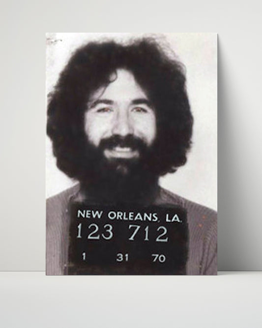 Celebrity Mug Shot Unframed- Jerry Garcia - Grateful and Busted