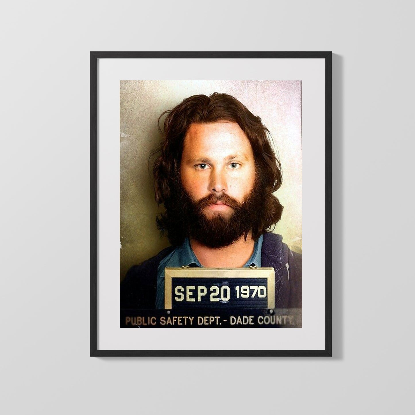Celebrity Mug Shot - Jim Morrison - Strange Days Behind Bars
