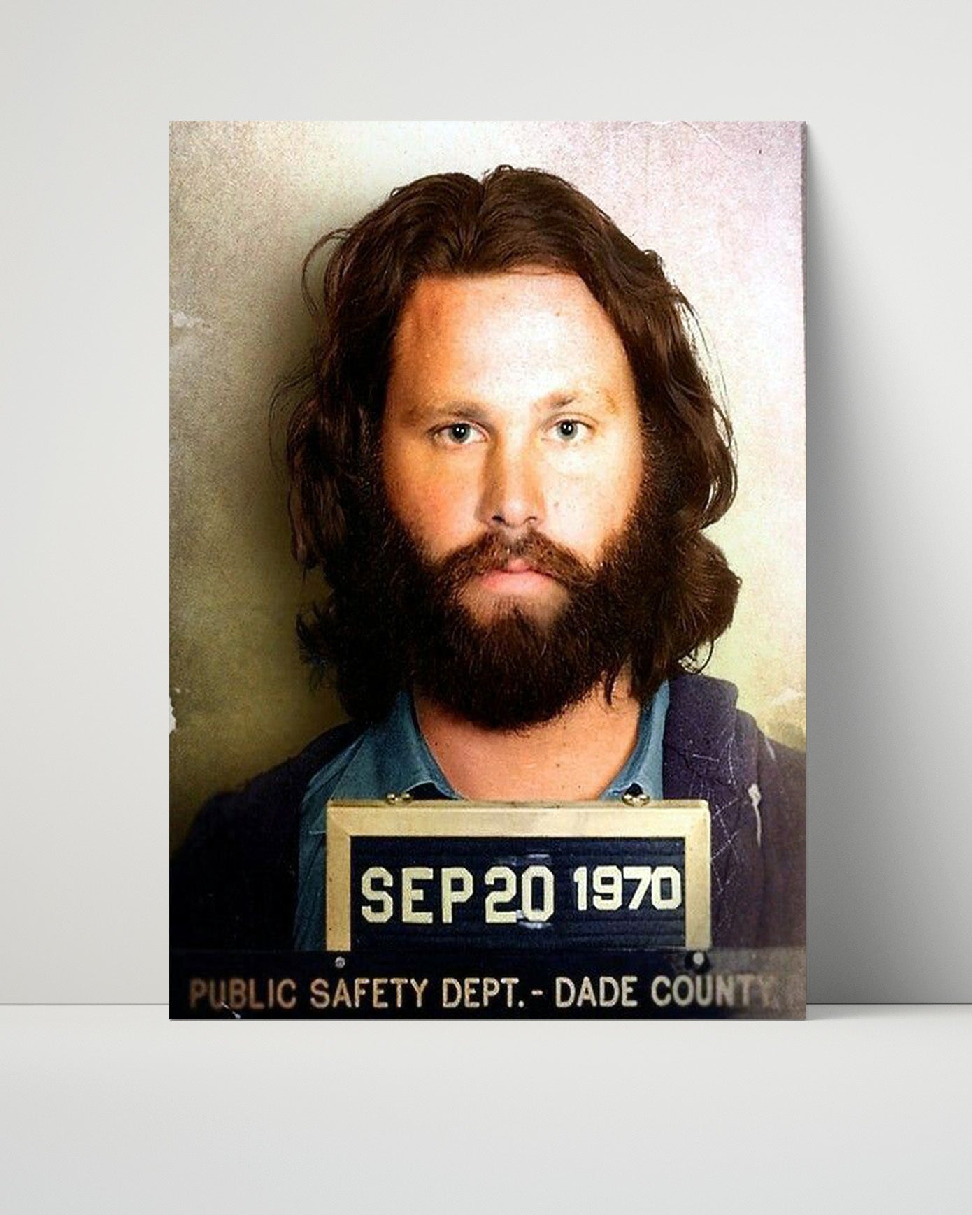 Celebrity Mug Shot Unframed- Jim Morrison - Strange Days Behind Bars