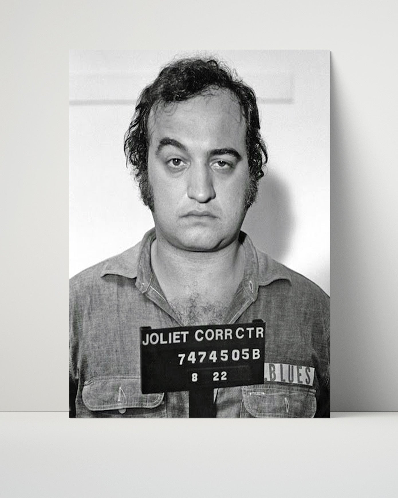 Celebrity Mug Shot Unframed- John Belushi - Blues Brother Joliet Jake