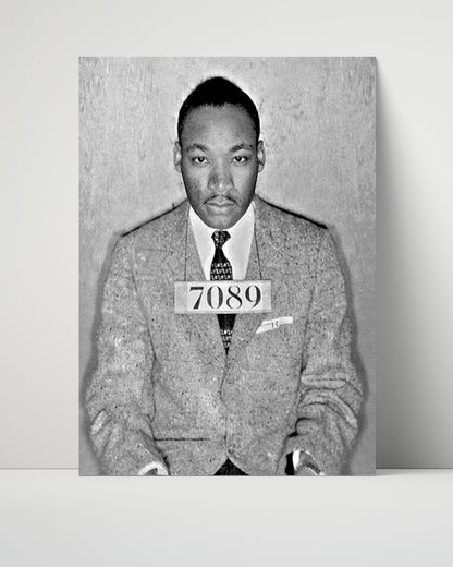 Celebrity Mug Shot Unframed- Martin Luther King Jr - Dreamer in Custody