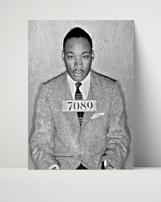 Celebrity Mug Shot Unframed- Martin Luther King Jr - Dreamer in Custody