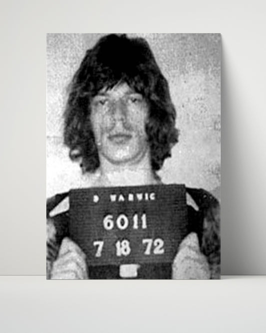 Celebrity Mug Shot Unframed- Mick Jagger - Rock n Roll Rebellion