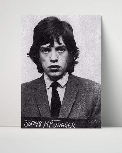 Celebrity Mug Shot Unframed- Mick Jagger - Satisfaction Denied