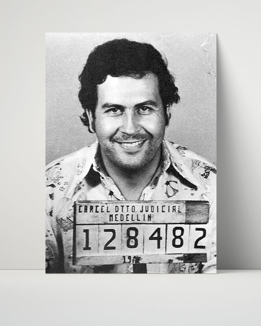 Celebrity Mug Shot Unframed- Pablo Escobar - Kingpin with a Smile