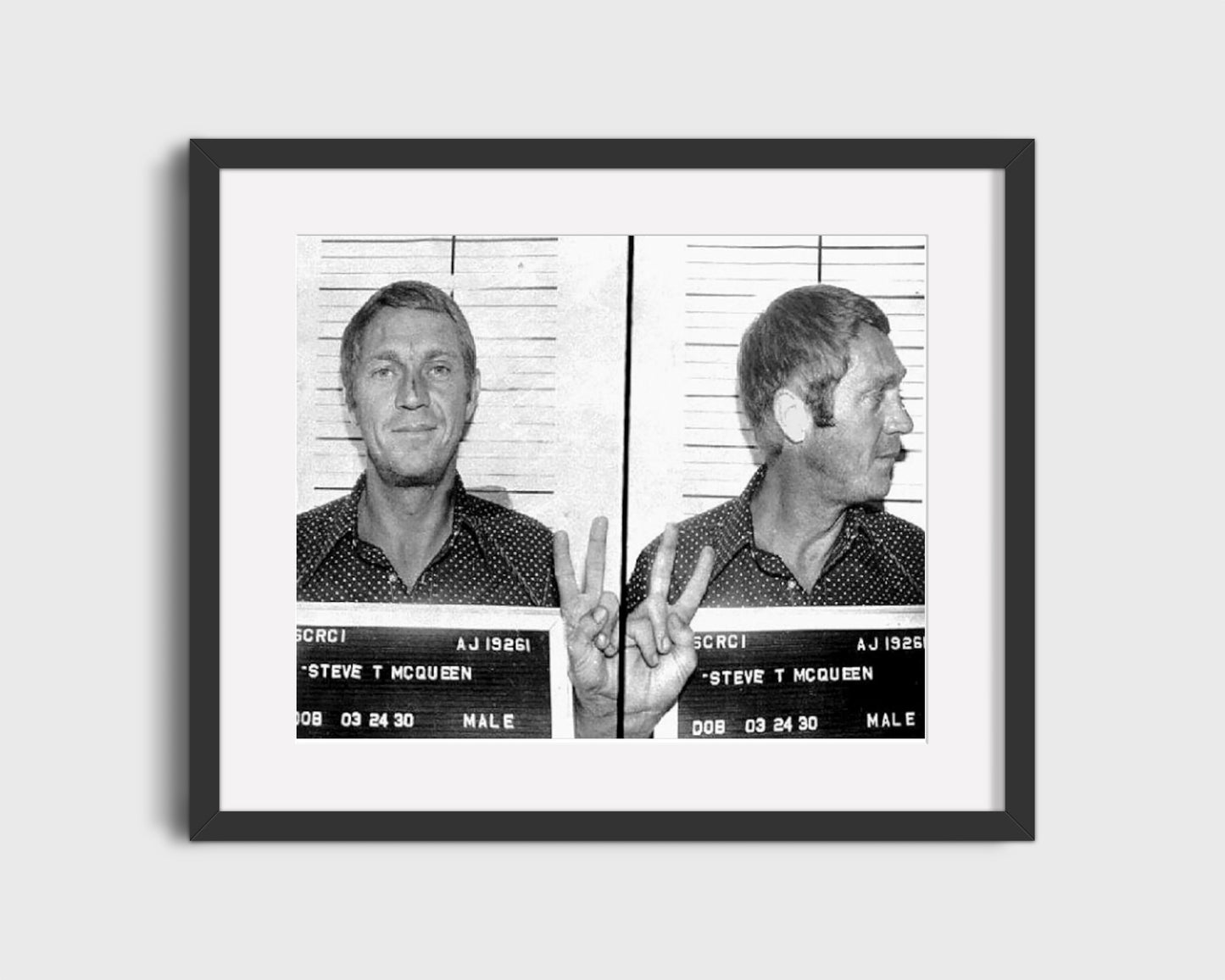 Celebrity Mug Shot - Steve McQueen - Cooler King in Custody