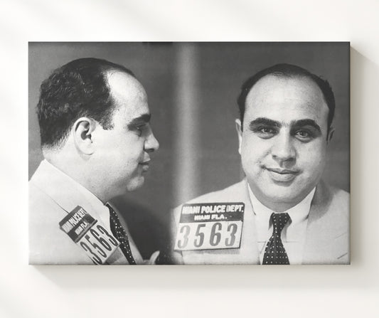 Al Capone - Miami Police Department 1930 mug shot wall art 8x10 Beveled Frame
