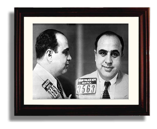 Al Capone Miami Police Department 1930 Landscape.jpg Mug Shot Print 8x10 Beveled Frame mug shot wall art print