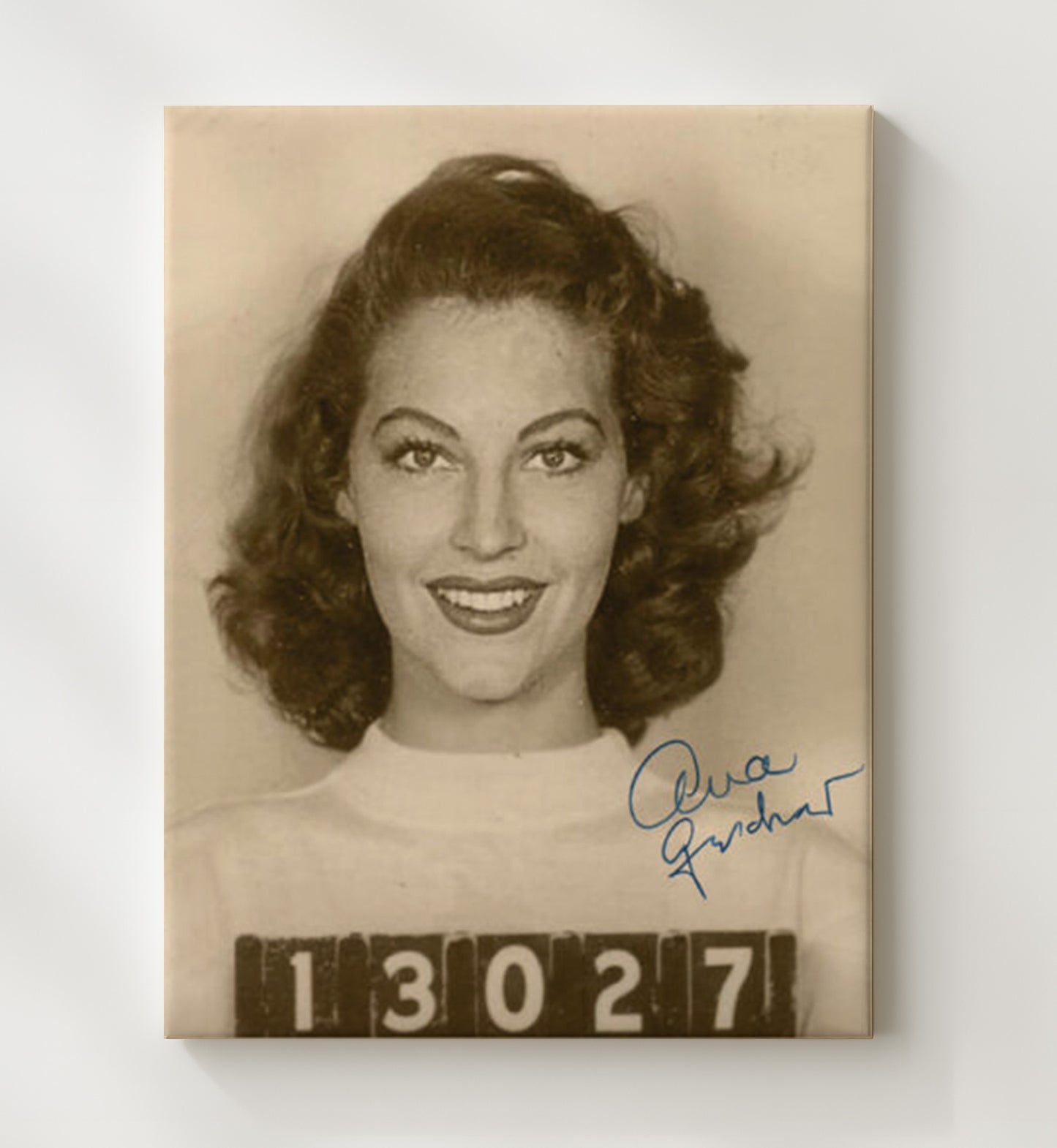 Ava Gardner Hollywood Mugshot Mug Shot Print 20x24 Canvas mug shot wall art print