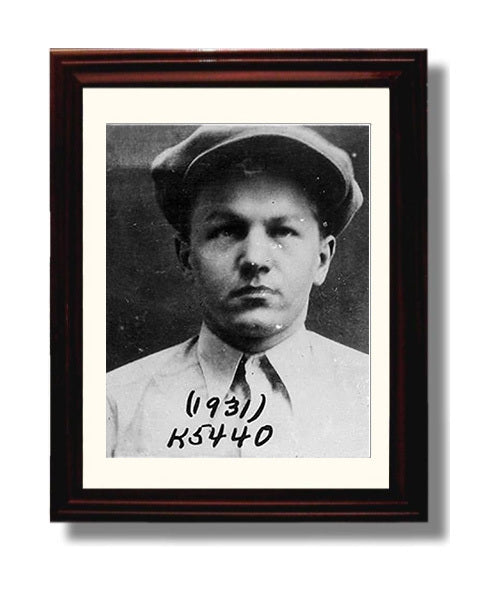 Baby Face Nelson - Depression Era Outlaw mug shot wall art 8x10 Beveled Frame