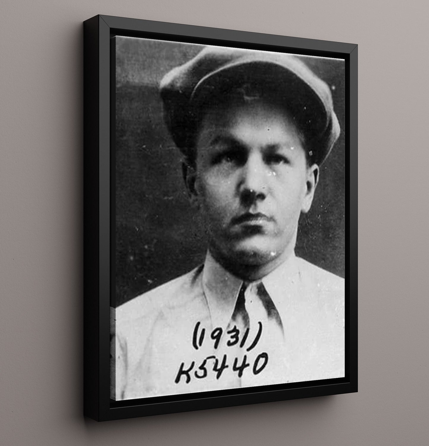 Baby Face Nelson Depression Era Outlaw Mug Shot Print 16x20 Framed Canvas mug shot wall art print
