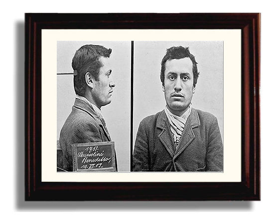 Benito Mussolini - Italian Police Arrest 1903 mug shot wall art 8x10 Beveled Frame