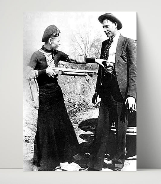 Bonnie and Clyde - Partners in Crime Scene - Poster Print - 8x10