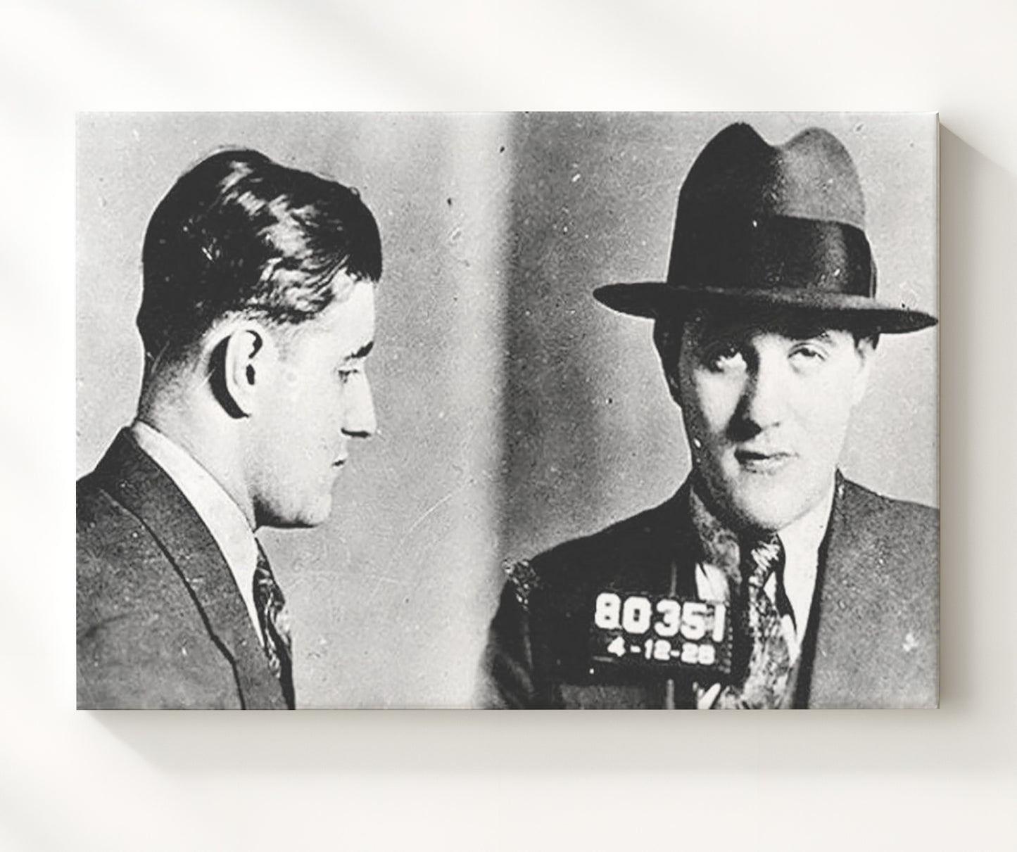 Bugsy Siegel New York Police Department 1928 Landscape.jpg Mug Shot Print 20x24 Canvas mug shot wall art print