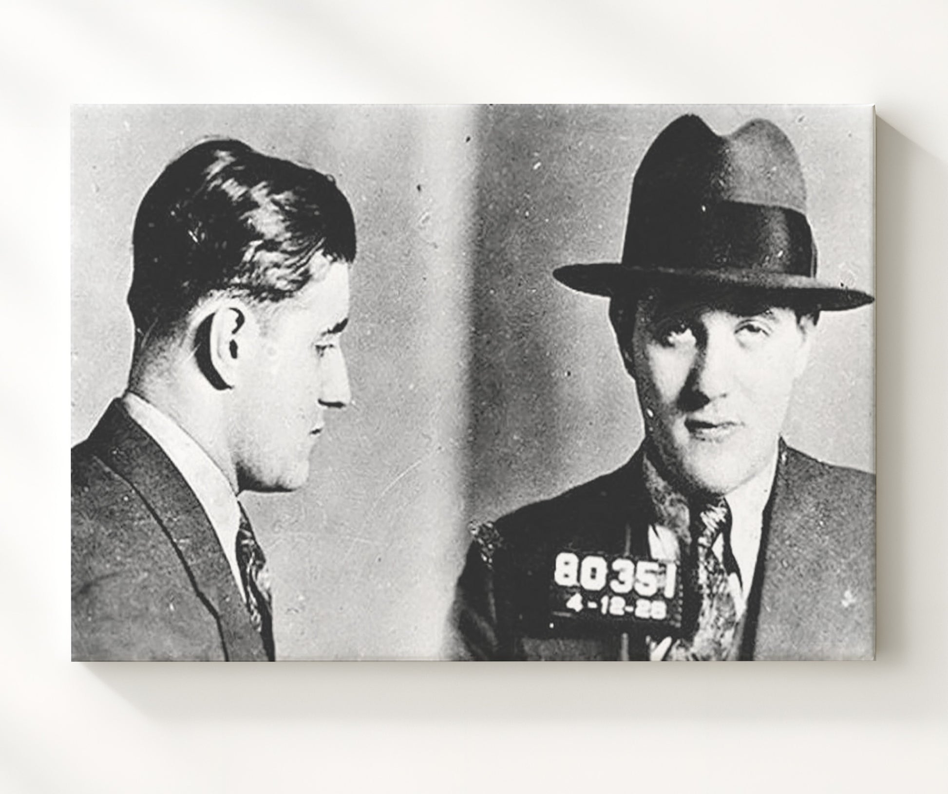 Bugsy Siegel New York Police Department 1928 Landscape.jpg Mug Shot Print 20x24 Canvas mug shot wall art print