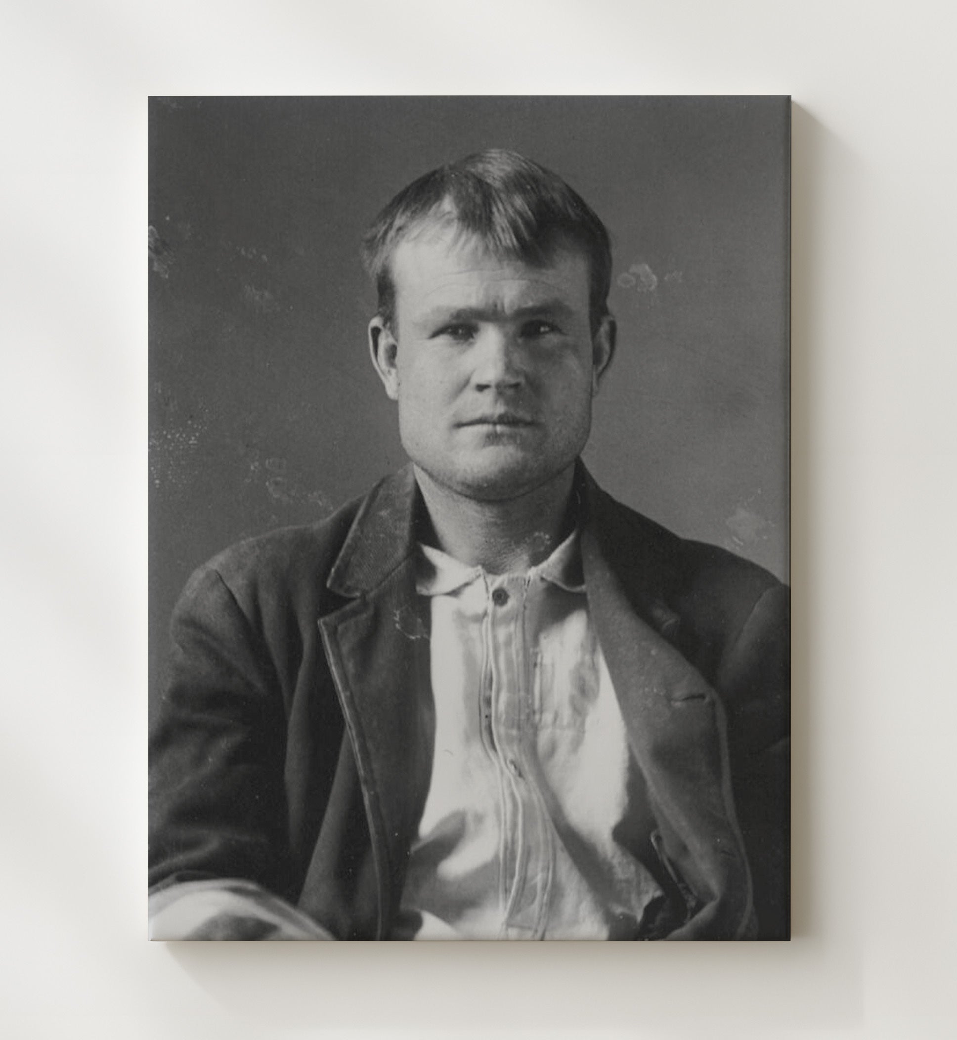 Butch Cassidy - Old West Outlaw Booking Photo mug shot wall art 20x24 Canvas