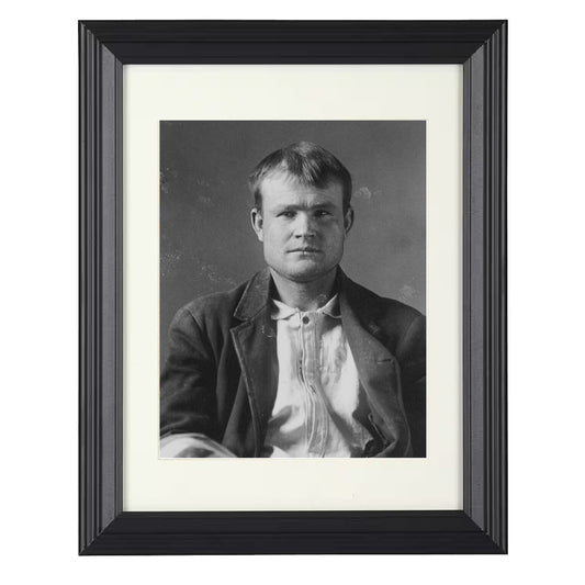 Butch Cassidy - Old West Outlaw Booking Image - Framed Print - 8x10 Beveled Frame