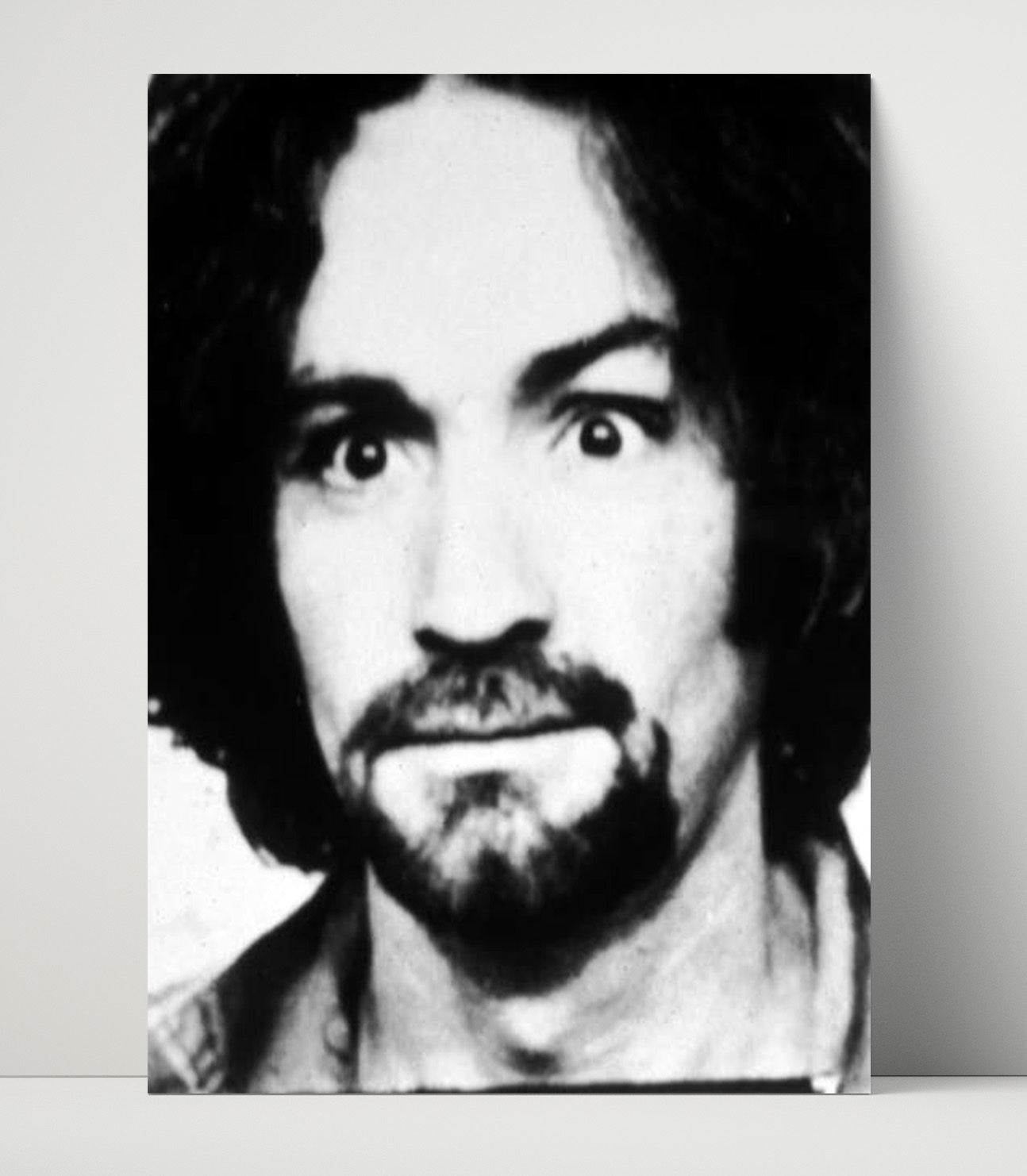 Charles Manson Helter Skelter Stare Mug Shot Print 16x20 Unframed Print mug shot wall art print