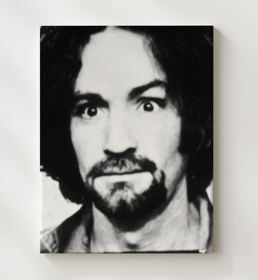 Charles Manson - Helter Skelter Stare - Canvas Wall Art - 8x10 Canvas