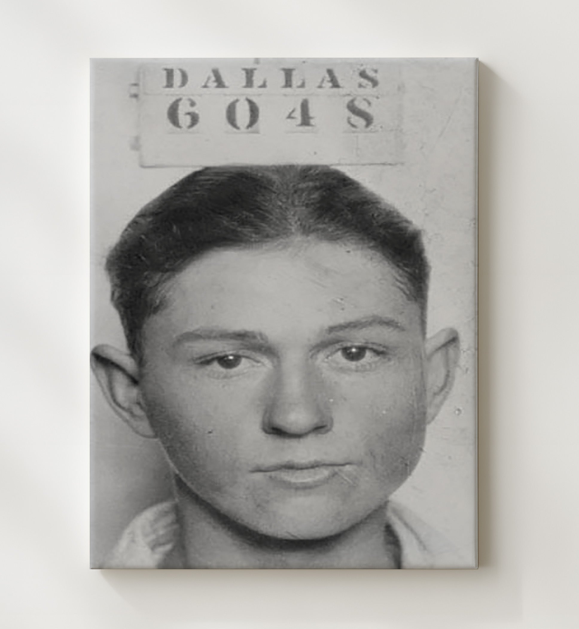 Clyde Barrow Public Enemy Pose Mug Shot Print 20x24 Canvas mug shot wall art print