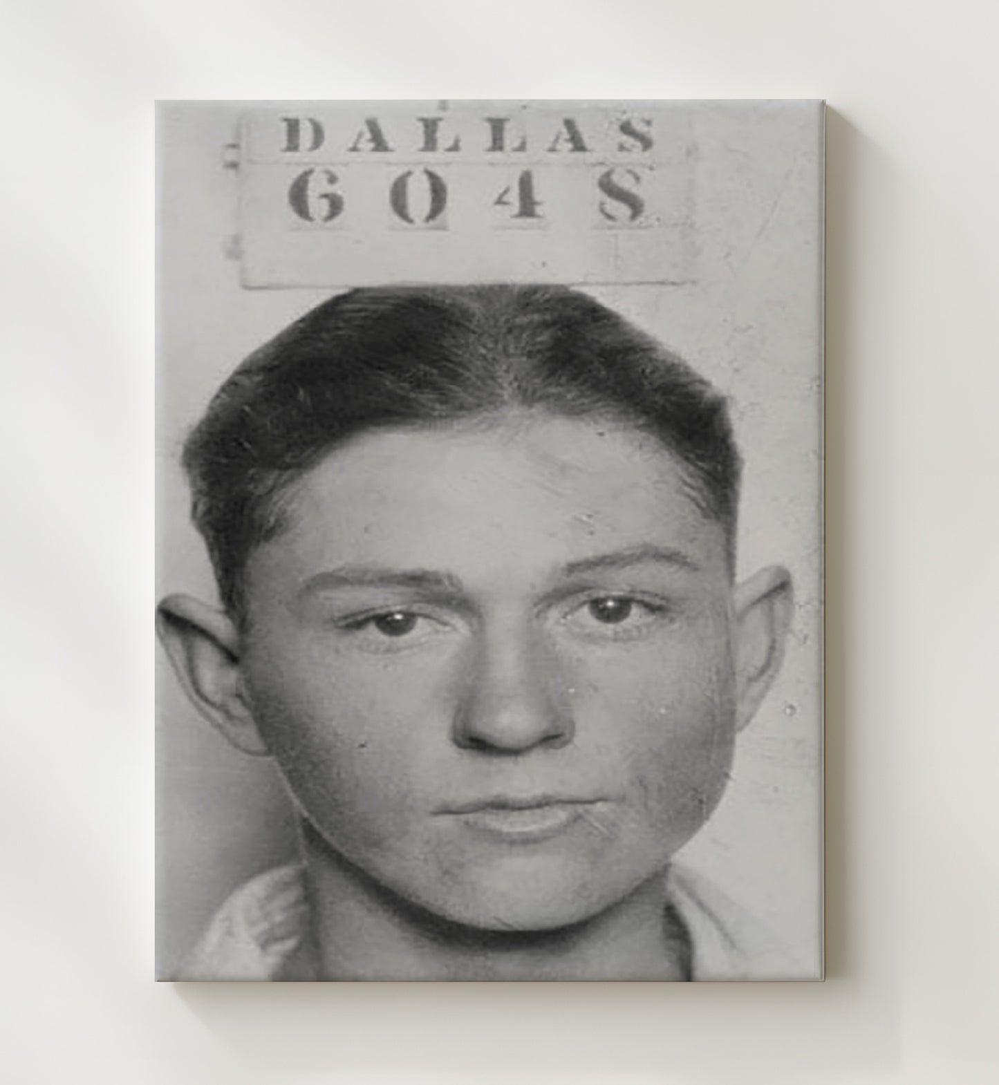Clyde Barrow - Public Enemy Pose mug shot wall art 20x24 Canvas