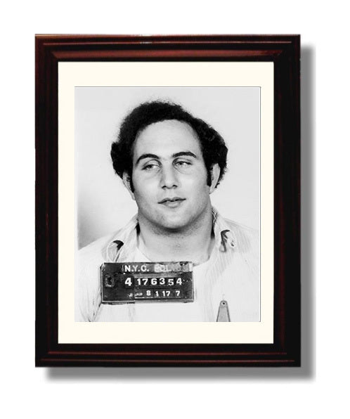 David Berkowitz New York City Police Department 1977 Mug Shot Print 8x10 Beveled Frame mug shot wall art print