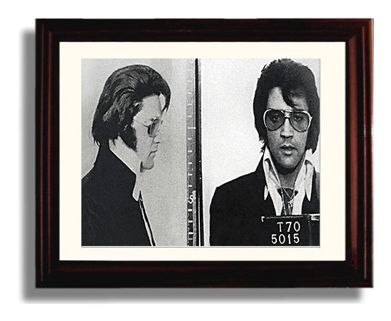 Elvis Presley Denver Police Department 1970 Landscape.jpg Mug Shot Print 8x10 Beveled Frame mug shot wall art print