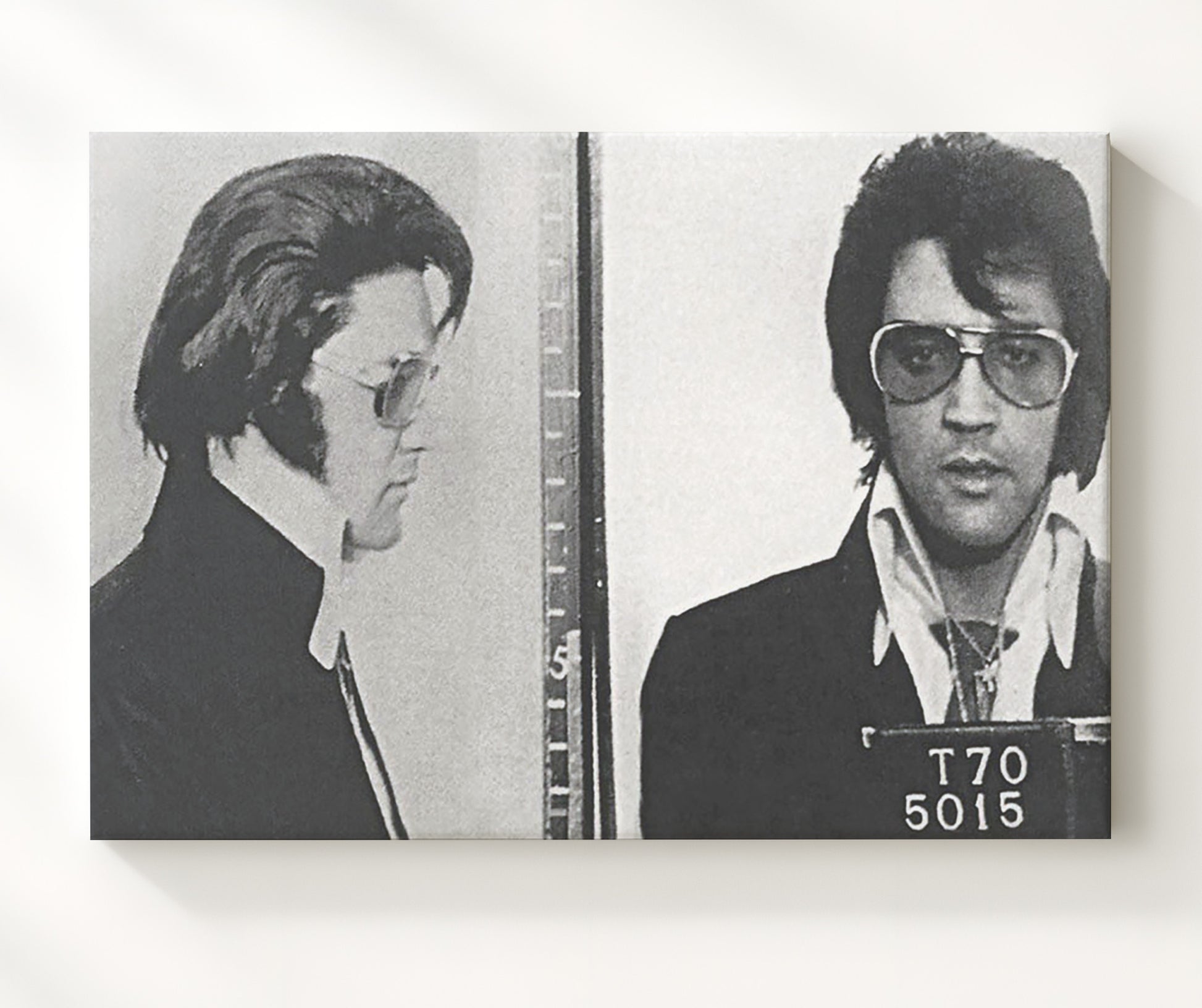 Elvis Presley Denver Police Department 1970 Mug Shot Print 20x24 Canvas mug shot wall art print